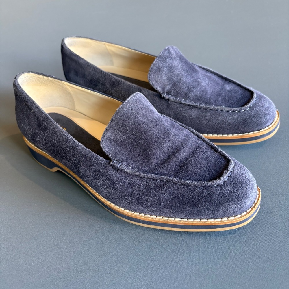 Women's Cole Haan Goto Loafer | Size 8B | Marine Blue - Suede Slip-On Comfort